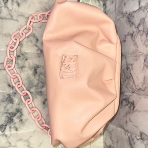 NEW soft baby pink vegan leather bag